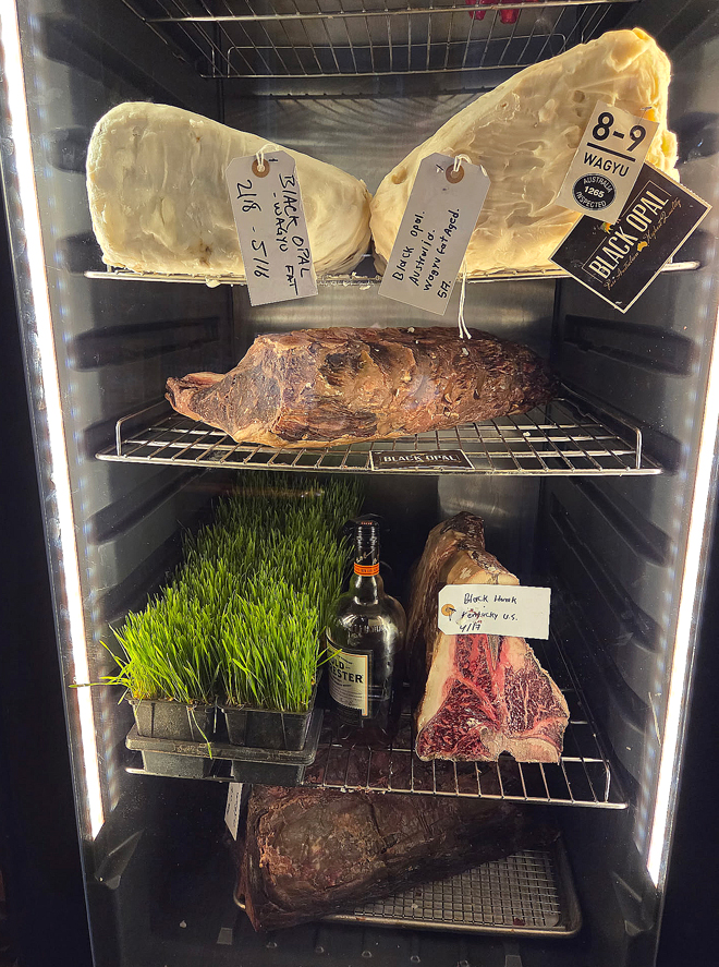 Another refrigerator holding the goods.