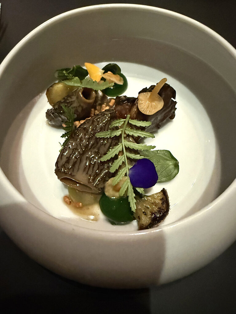 A showcase of morels -- part of the tasting menu at Ever.