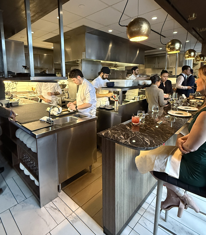The open kitchen.