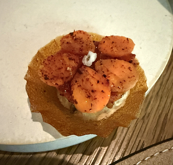Carrot and hibiscus tart.