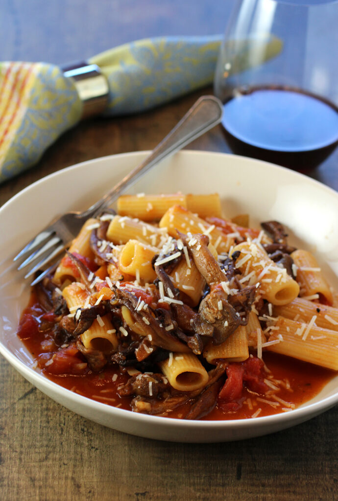 So smoky, savory and meaty tasting, this pasta won't make you miss the fact there's no actual meat in it.