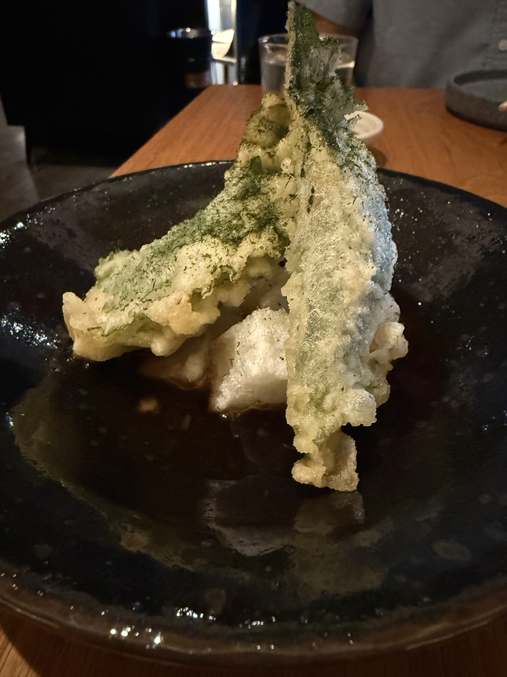 Agedashi mochi.