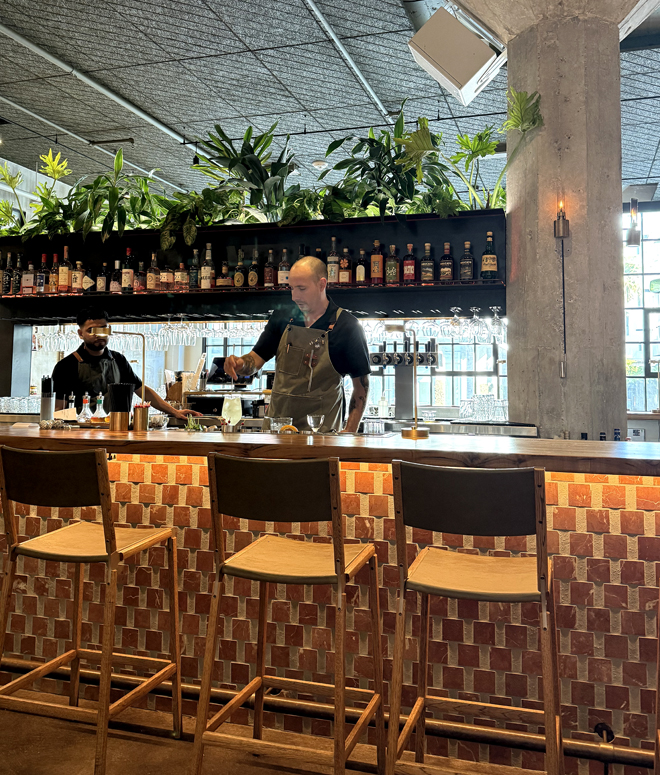 The bar.