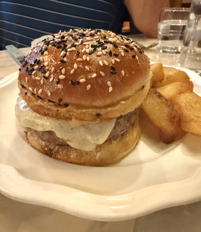 The burger and thrice-fried fries.