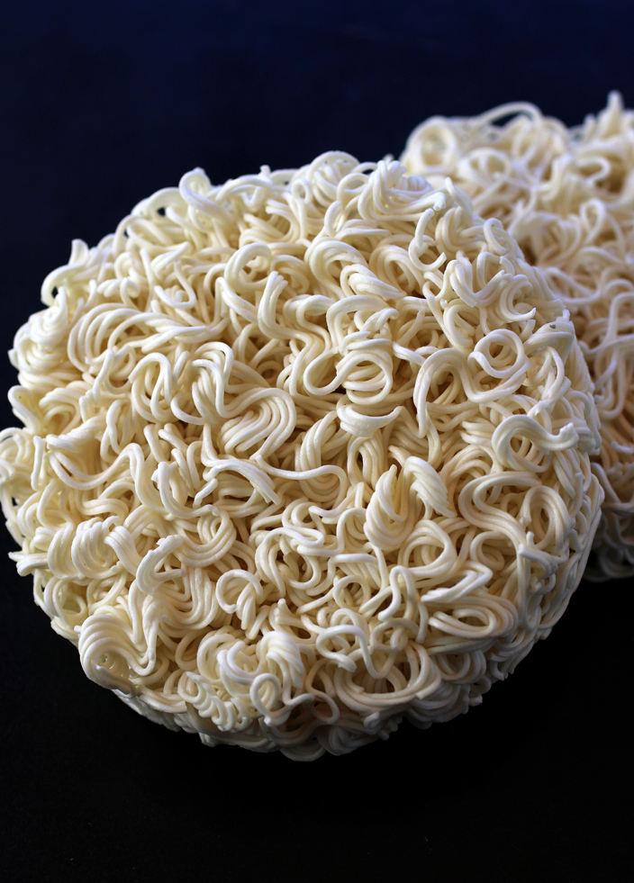 Instant ramen noodles are already pre-cooked, so you could actually eat them as is -- for a crunchy little snack.