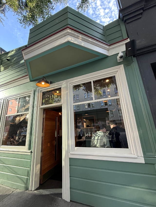 RT Bistro's entrance is around the corner from Rich Table's.