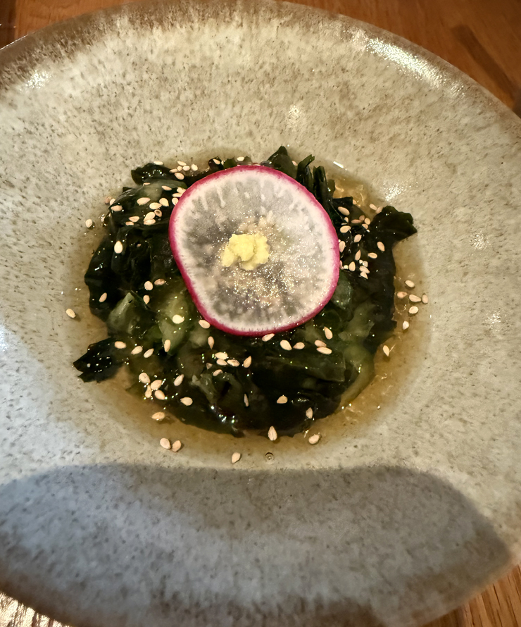 Cucumber sunomono.