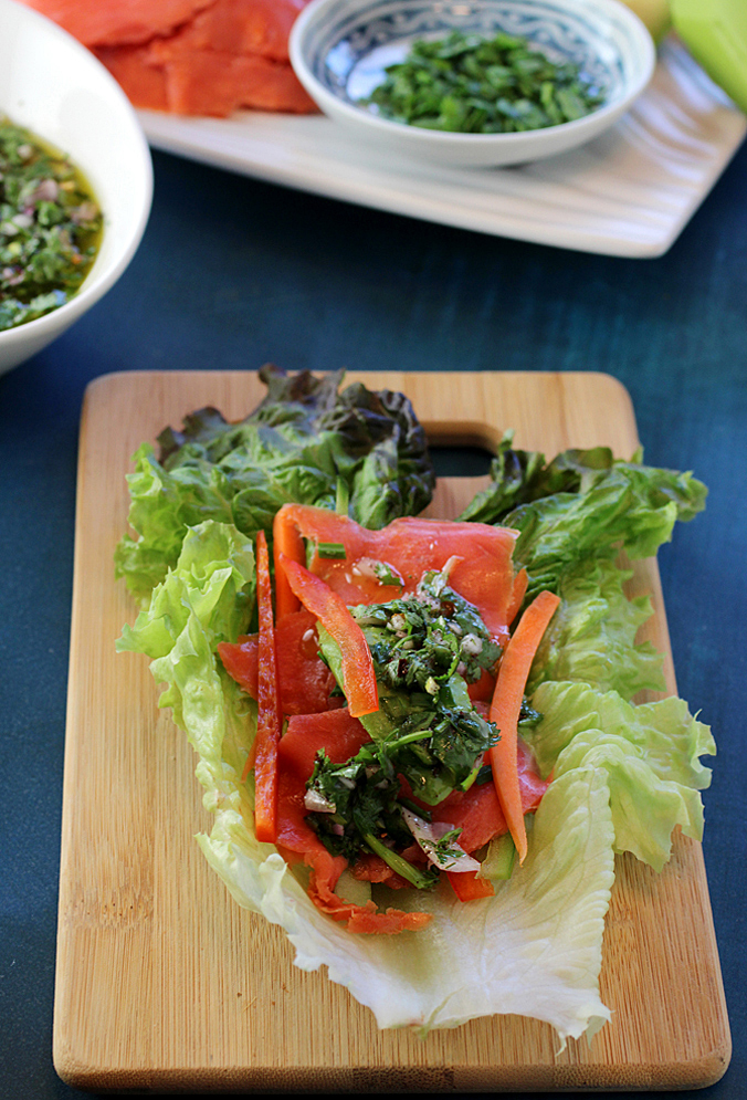 You can easily customize the fixings to your own taste for these lettuce wraps, too.