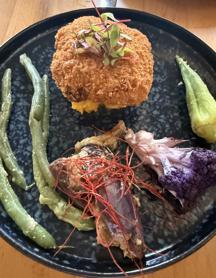 Beef and potato croquette.