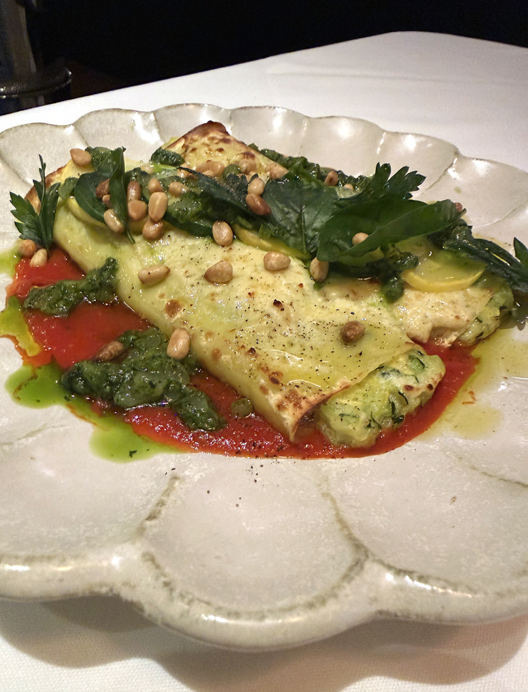 Summer squash cannelloni.