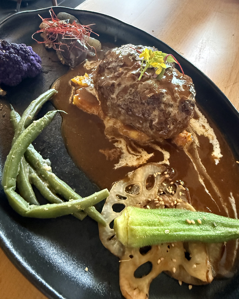 Japanese hamburger steak.