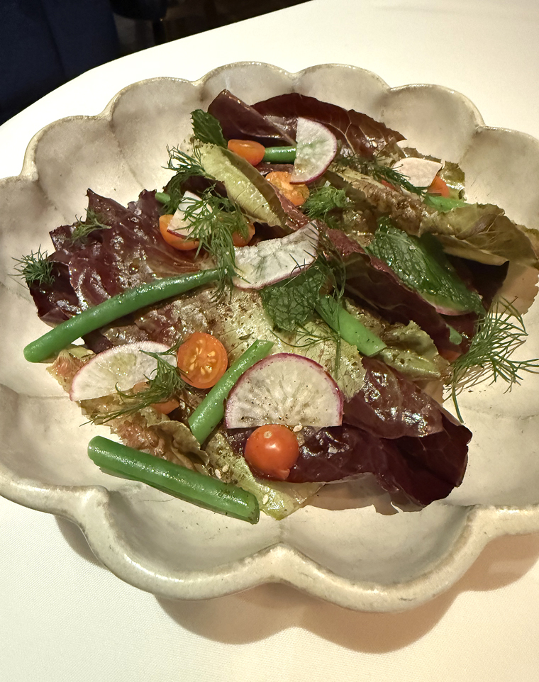 Gem salad with Sungold tomatoes.
