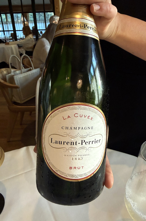A welcoming glass of bubbly.