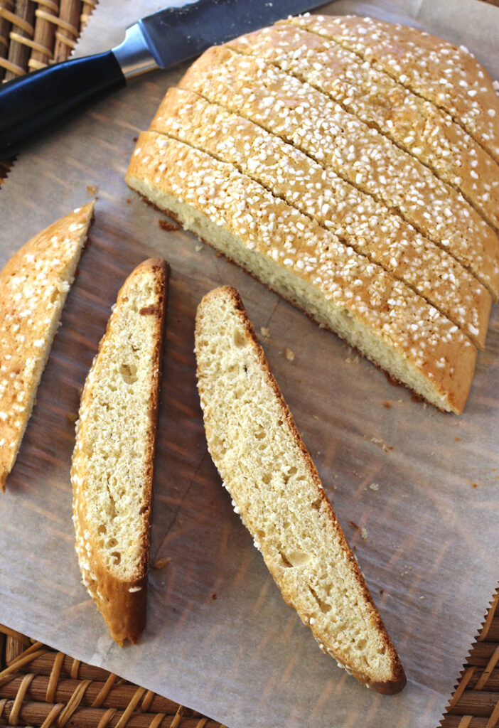 Cantuccioni are like biscotti, but baked only once.