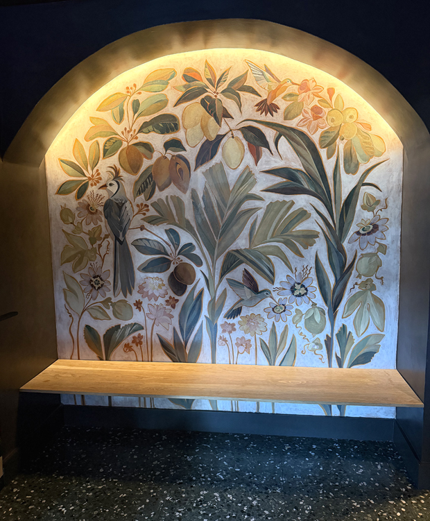 The mural across from the host stand.