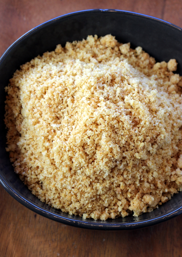 The saltine cracker crumble for the cake.