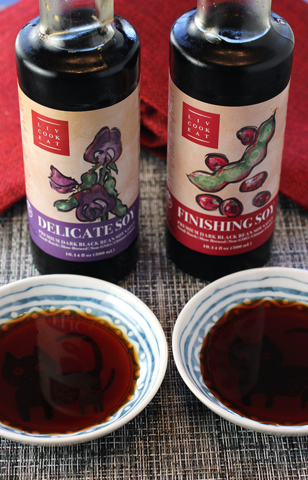 The two types of LivCookEat soy sauces.