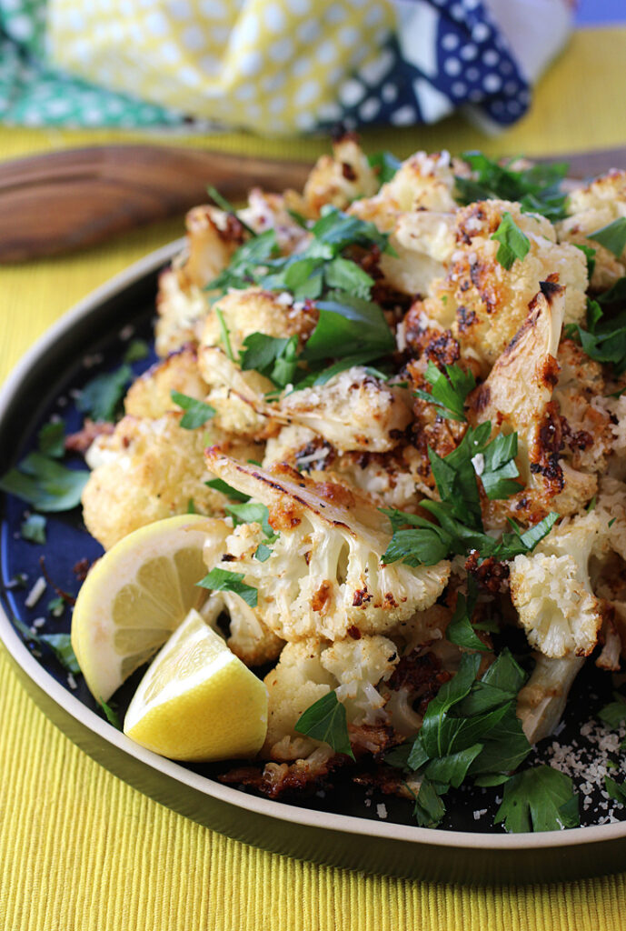 Crispy, tender, garlicky, cheesy, lemony, and peppery.