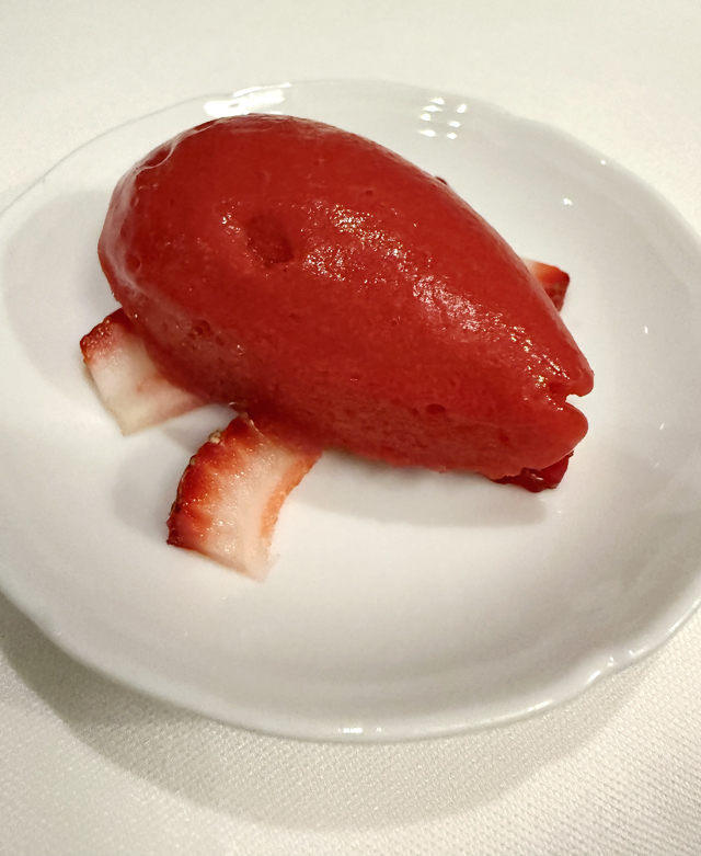 Strawberry sorbet.