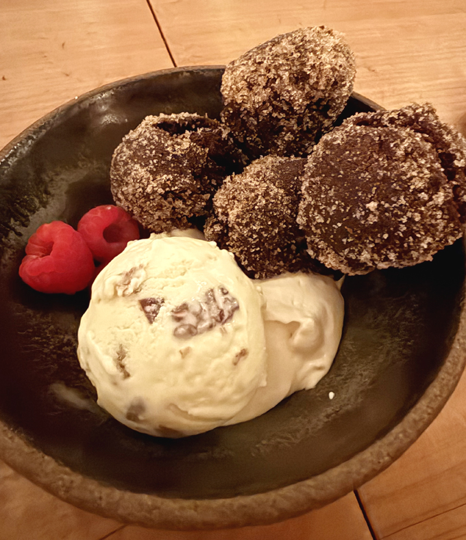 Donut holes that taste like a cup of hot cocoa.