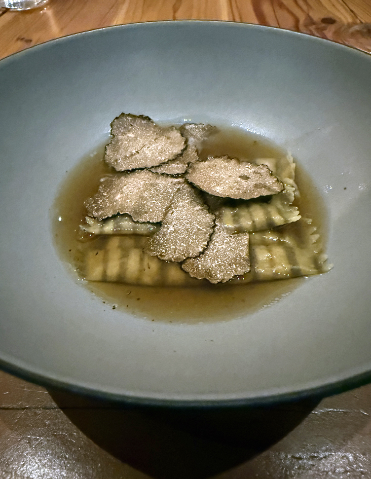 Doppio ravioli with truffle.