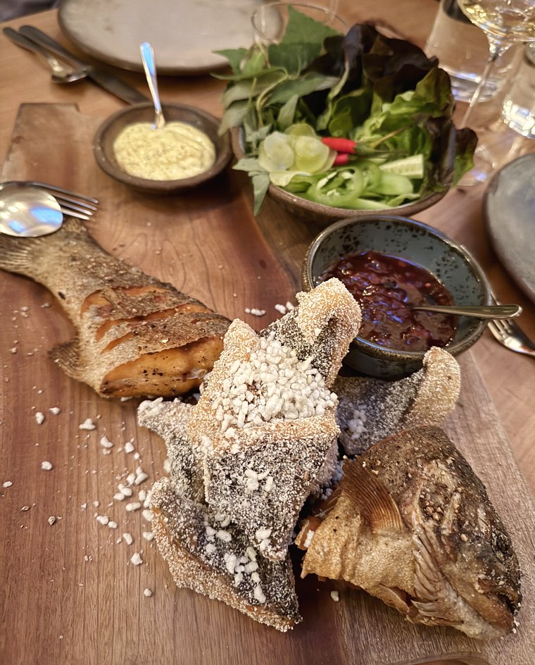 The whole fried trout.