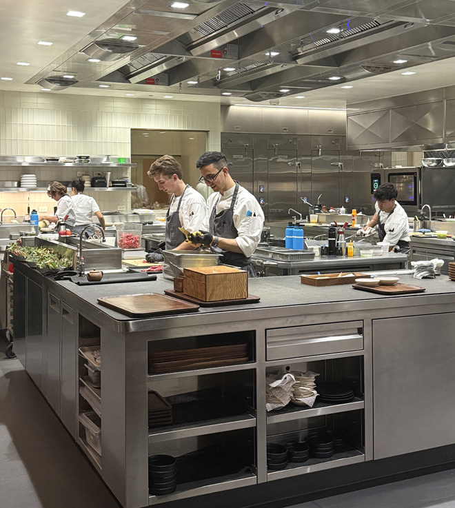 The brand-new kitchen.