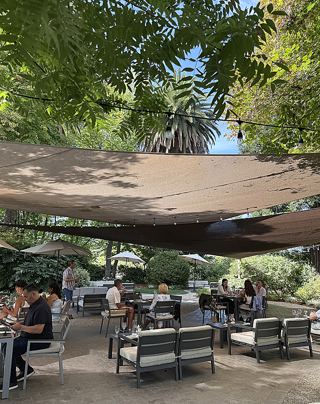 The tasting patio.