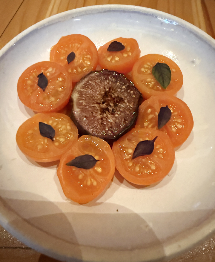 Tomatoes and fig.