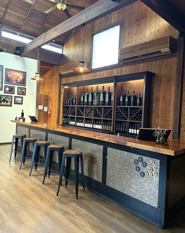 The indoor tasting room.